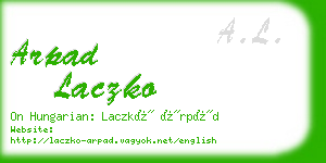 arpad laczko business card